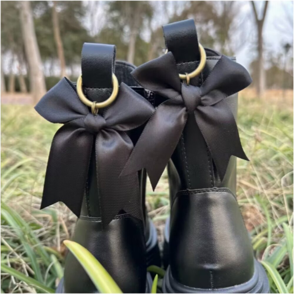 2pk Festive Clip-on Bows for Boots, Shoes, Bags, Anything!